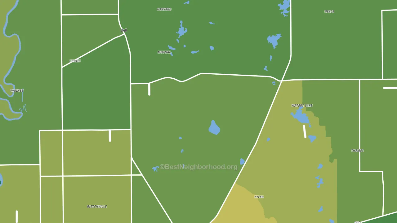 Gilchrist County, FL block-group voter-turnout map