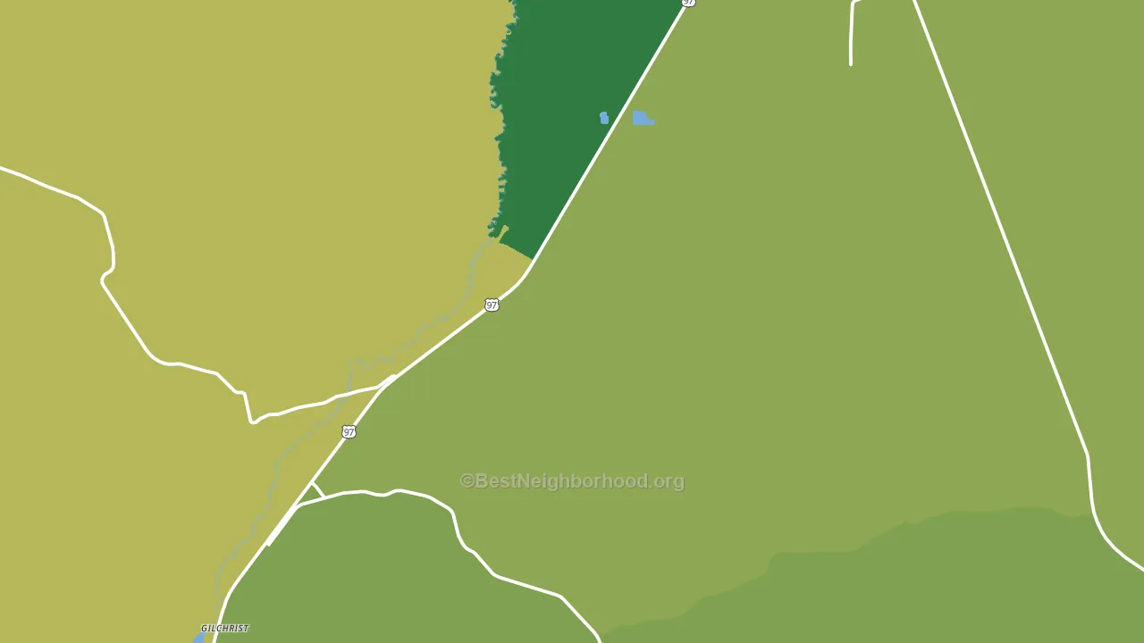 Gilchrist, OR block-group voter-turnout map