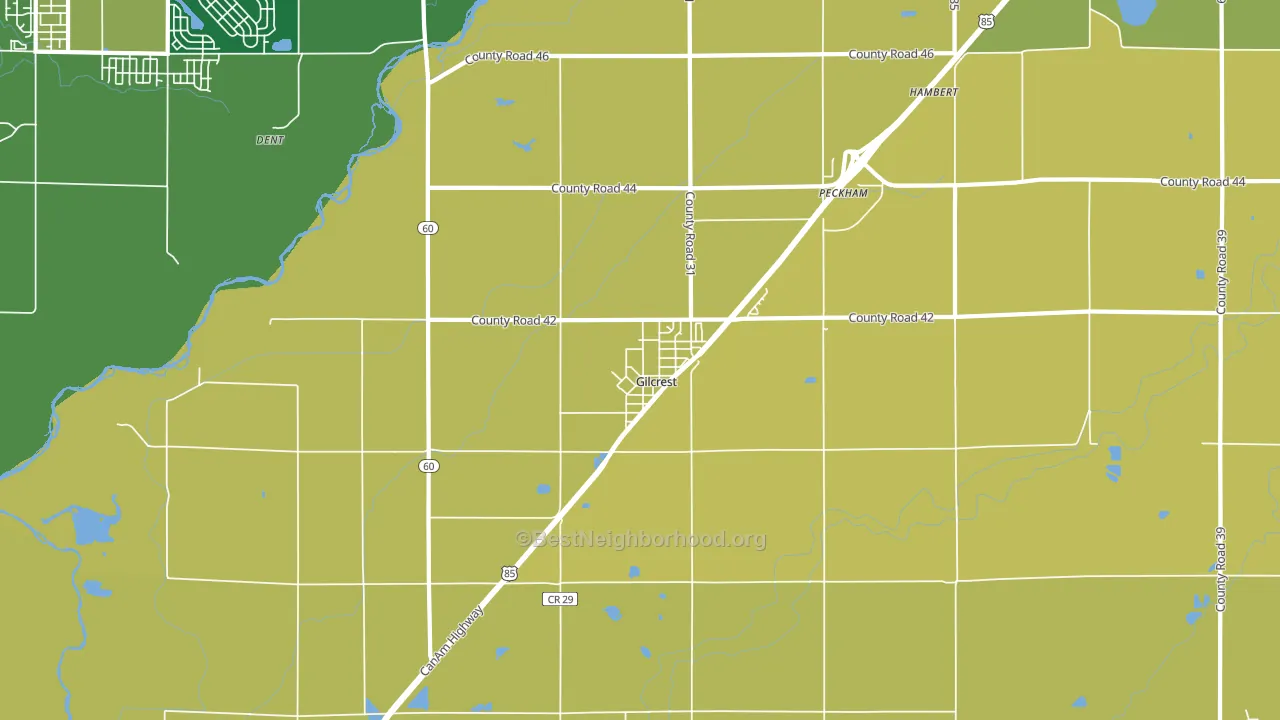 Gilcrest, CO block-group voter-turnout map