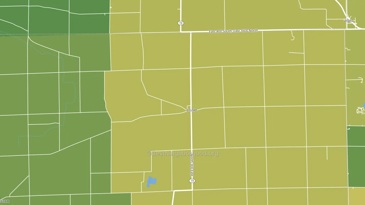 Gilead, IN block-group voter-turnout map