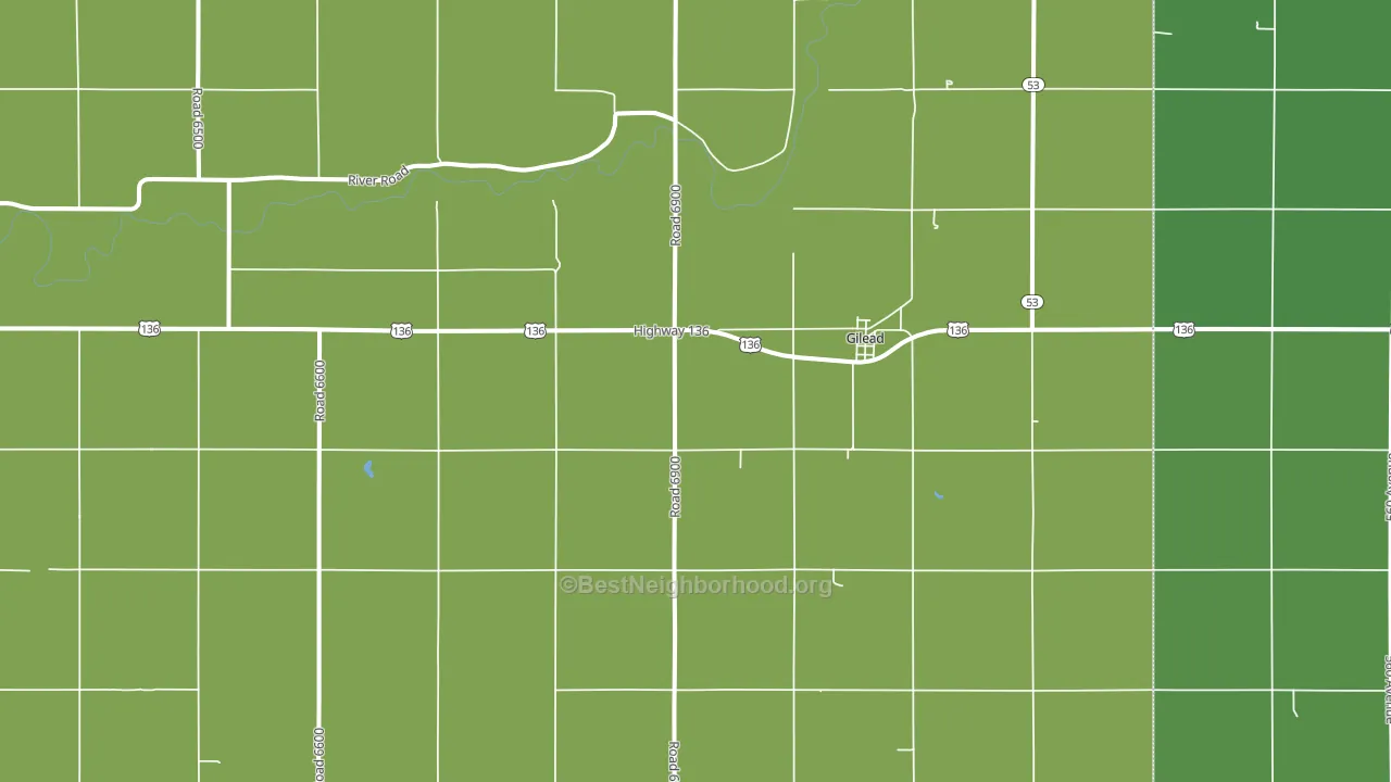 Gilead, NE block-group voter-turnout map