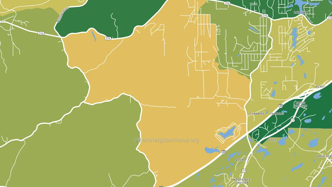 Giles, AL block-group voter-turnout map
