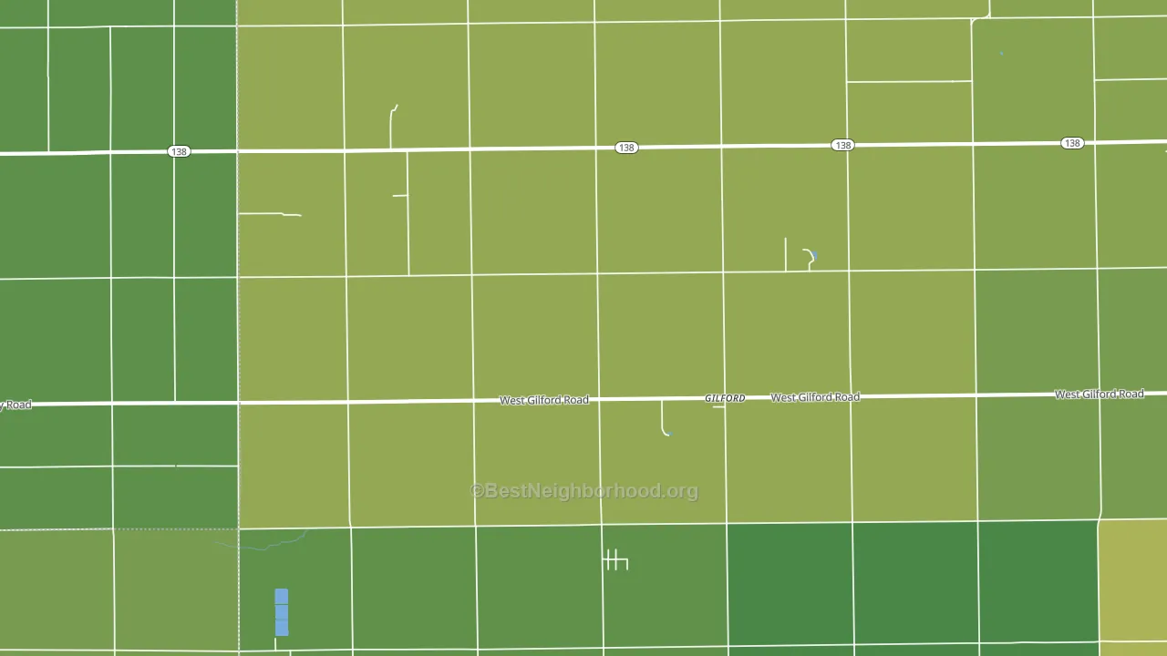 Gilford, MI block-group voter-turnout map