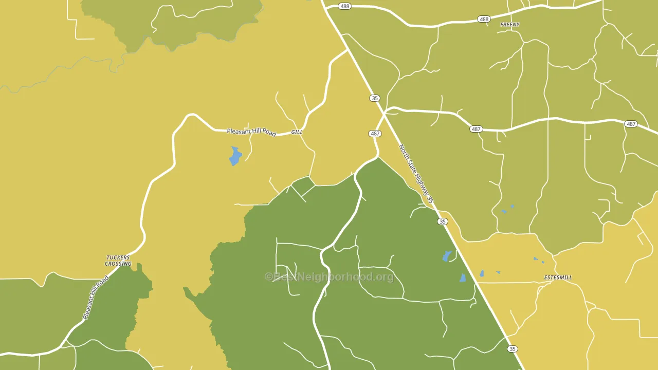 Gill, MS block-group voter-turnout map