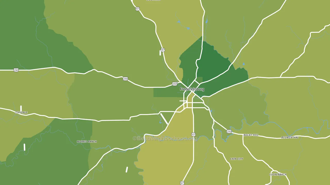 Gillespie County, TX block-group voter-turnout map