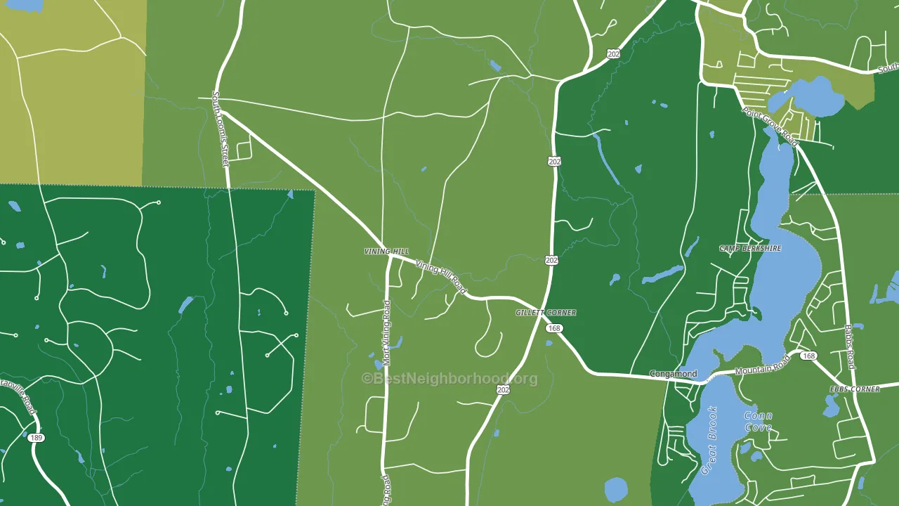 Gillett Corner, MA block-group voter-turnout map