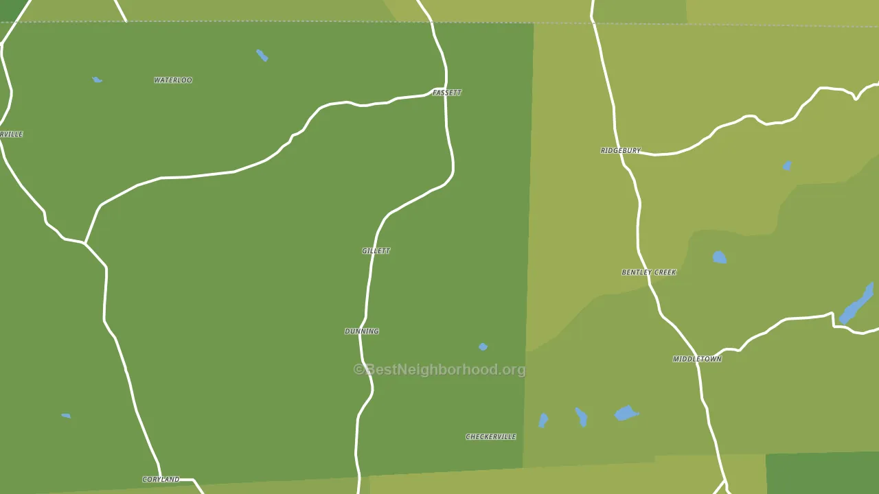 Gillett, PA block-group voter-turnout map