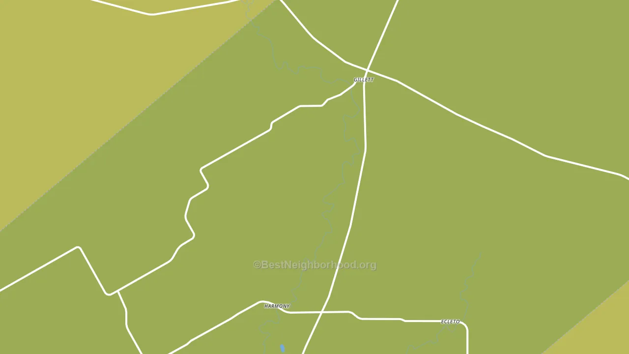 Gillett, TX block-group voter-turnout map