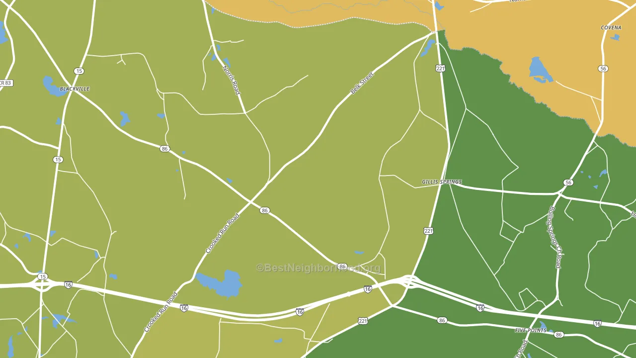 Gillis Springs, GA block-group voter-turnout map