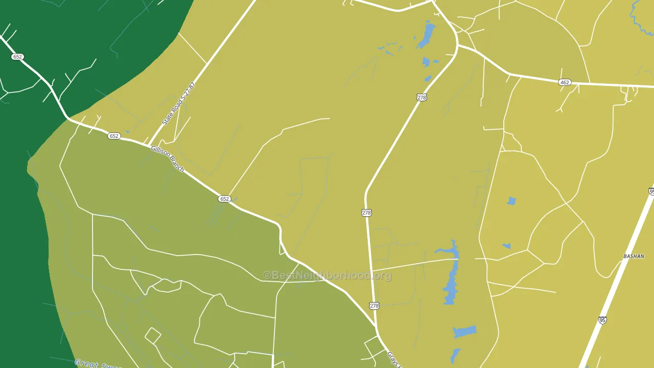 Gillisonville, SC block-group voter-turnout map