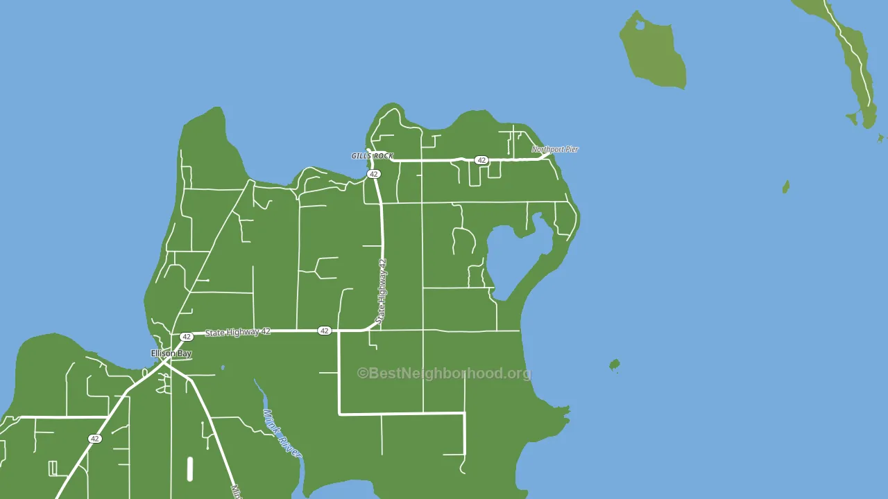 Gills Rock, WI block-group voter-turnout map