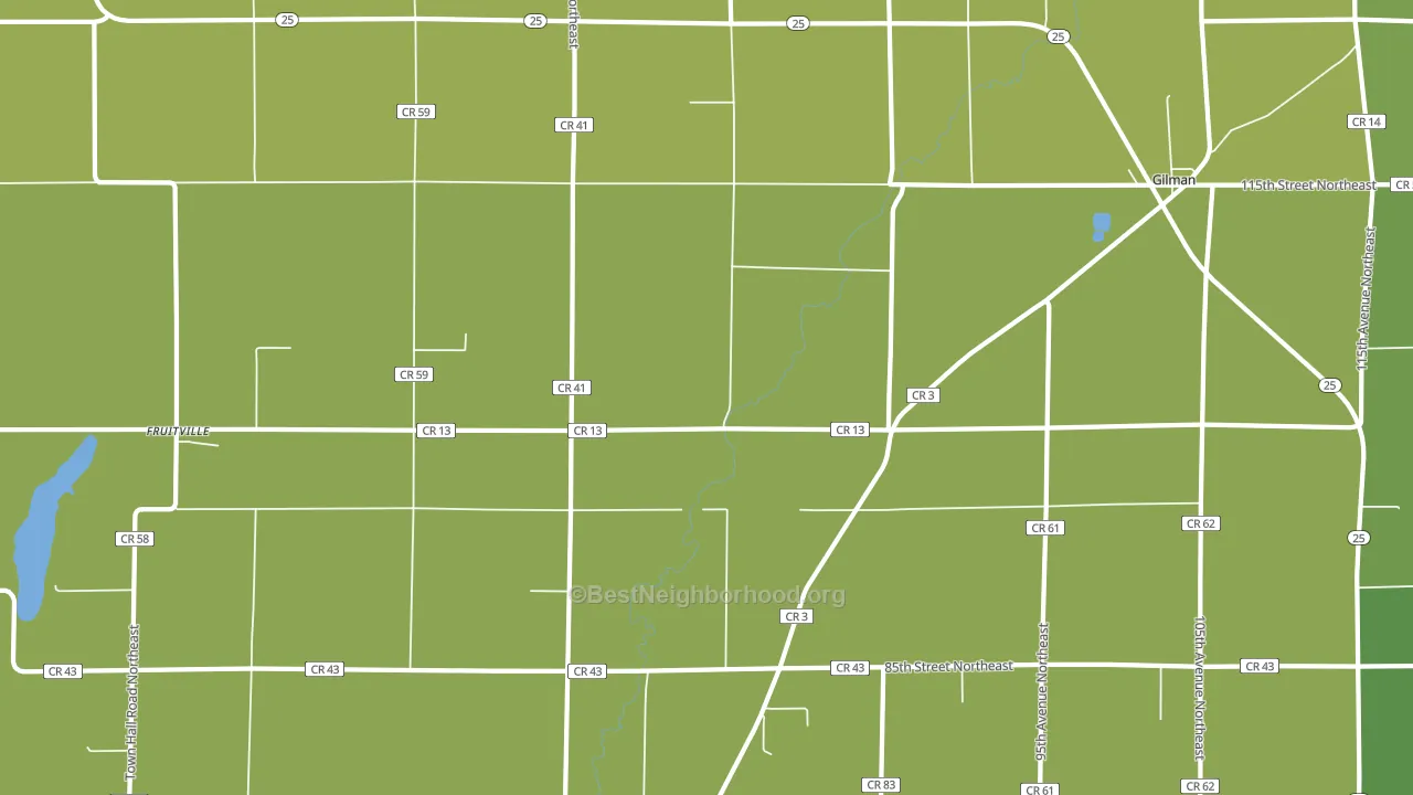 Gilman, MN block-group voter-turnout map