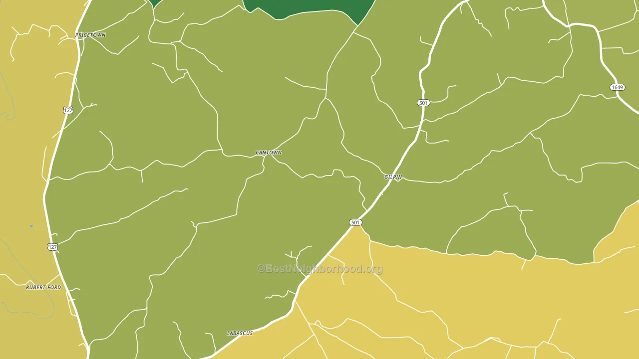 Gilpin, KY block-group voter-turnout map