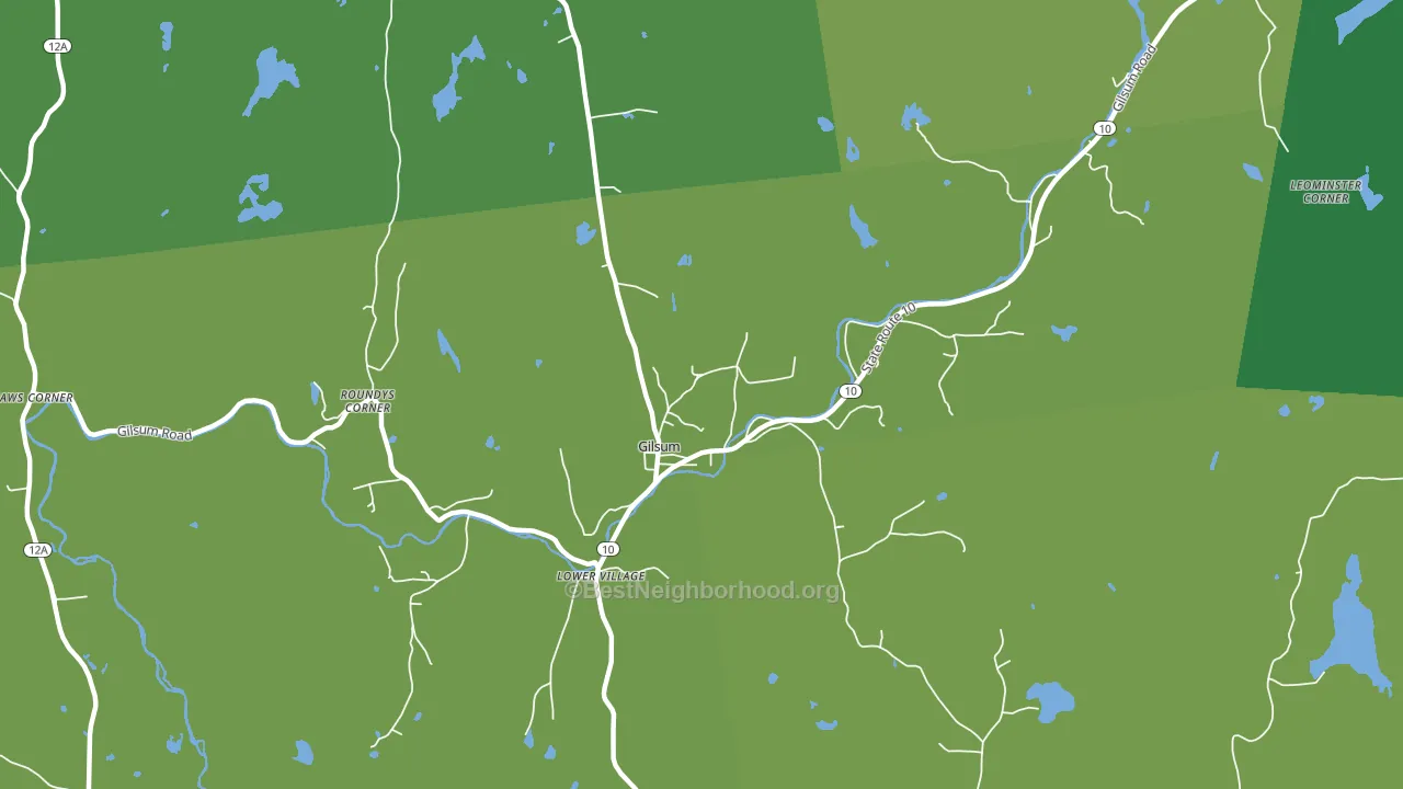 Gilsum, NH block-group voter-turnout map