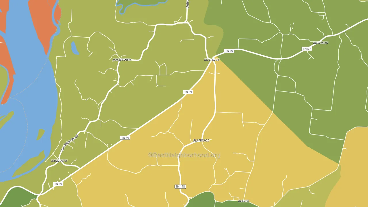 Gilt Edge, TN block-group voter-turnout map