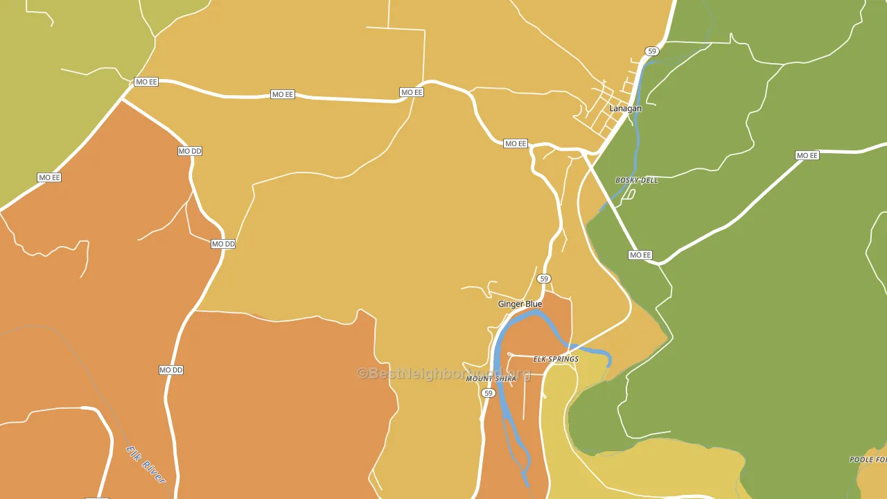 Ginger Blue, MO block-group voter-turnout map