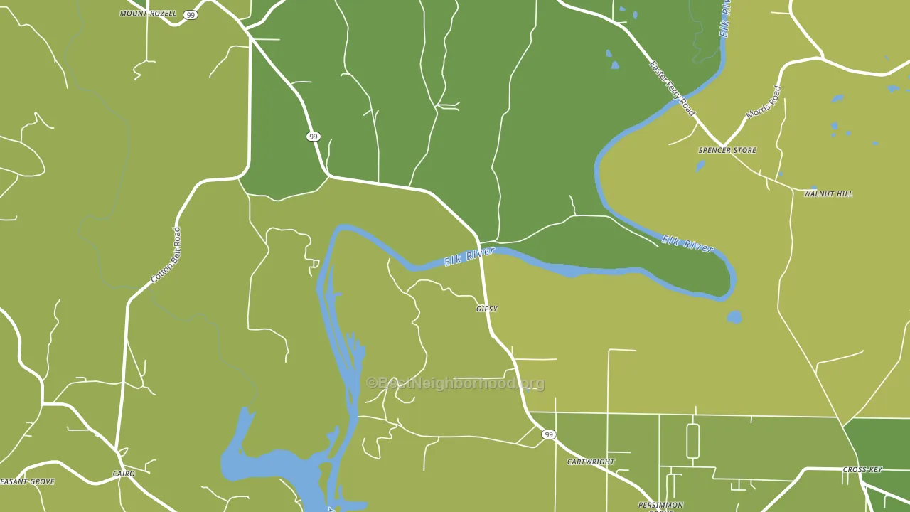 Gipsy, AL block-group voter-turnout map