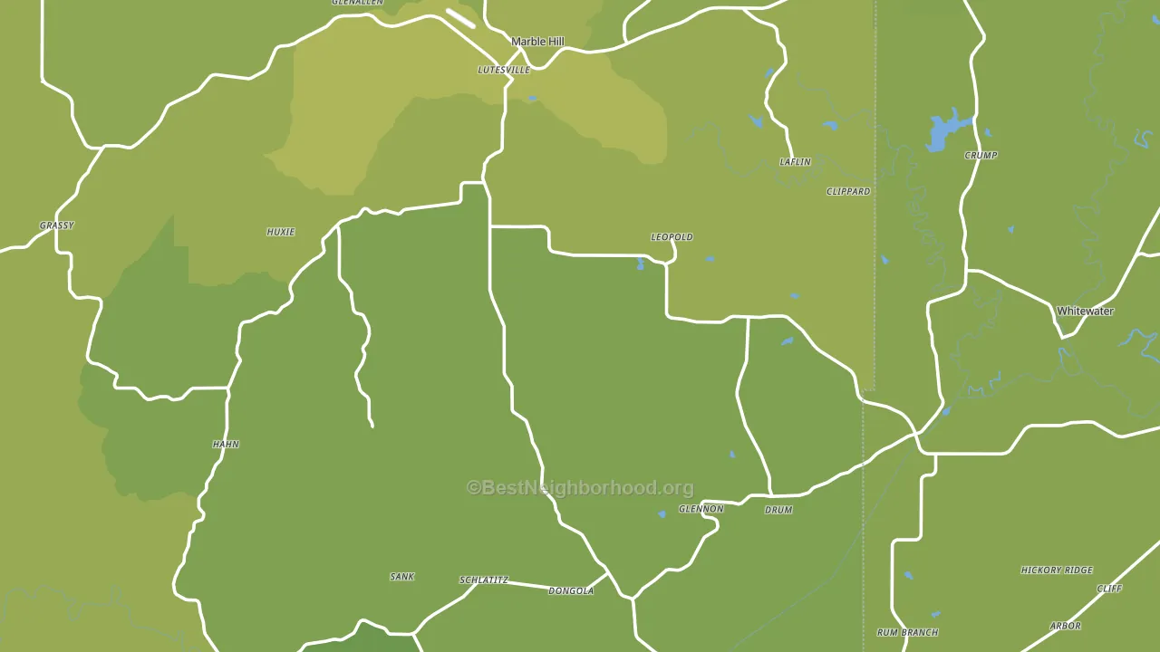 Gipsy, MO block-group voter-turnout map
