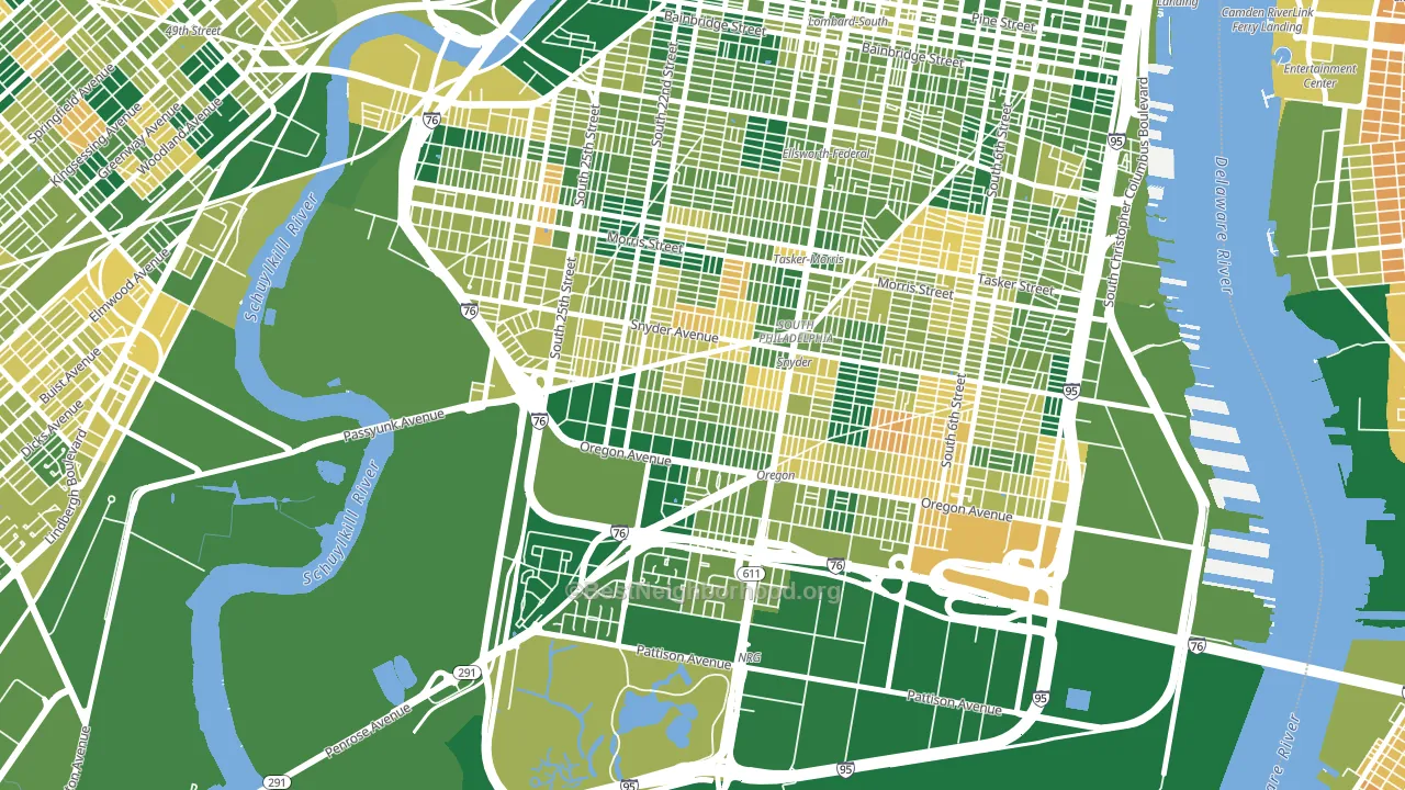 Girard Estates, Philadelphia, PA block-group voter-turnout map