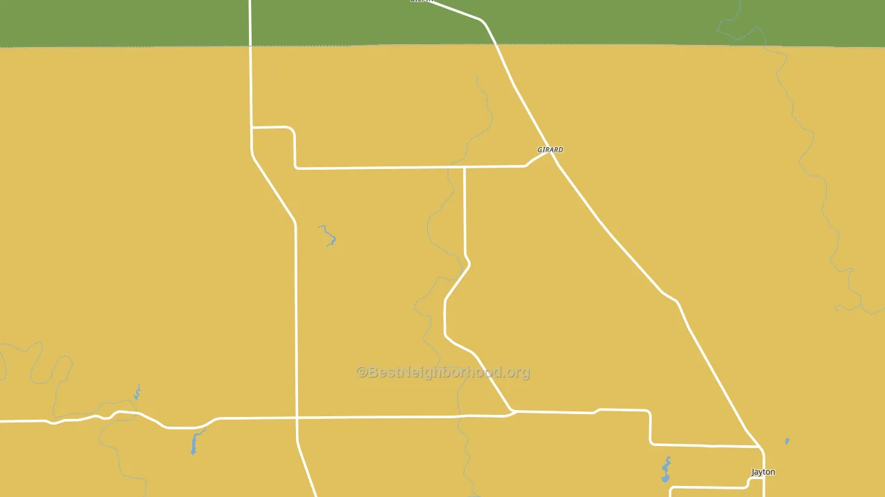 Girard, TX block-group voter-turnout map