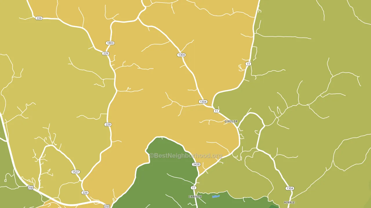 Girdler, KY block-group voter-turnout map