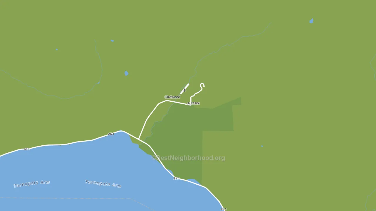 Girdwood, AK block-group voter-turnout map