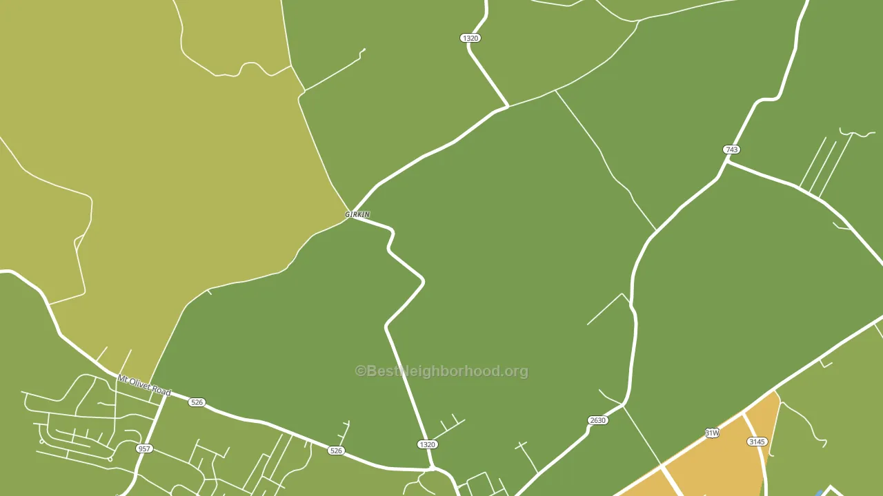 Girkin, KY block-group voter-turnout map