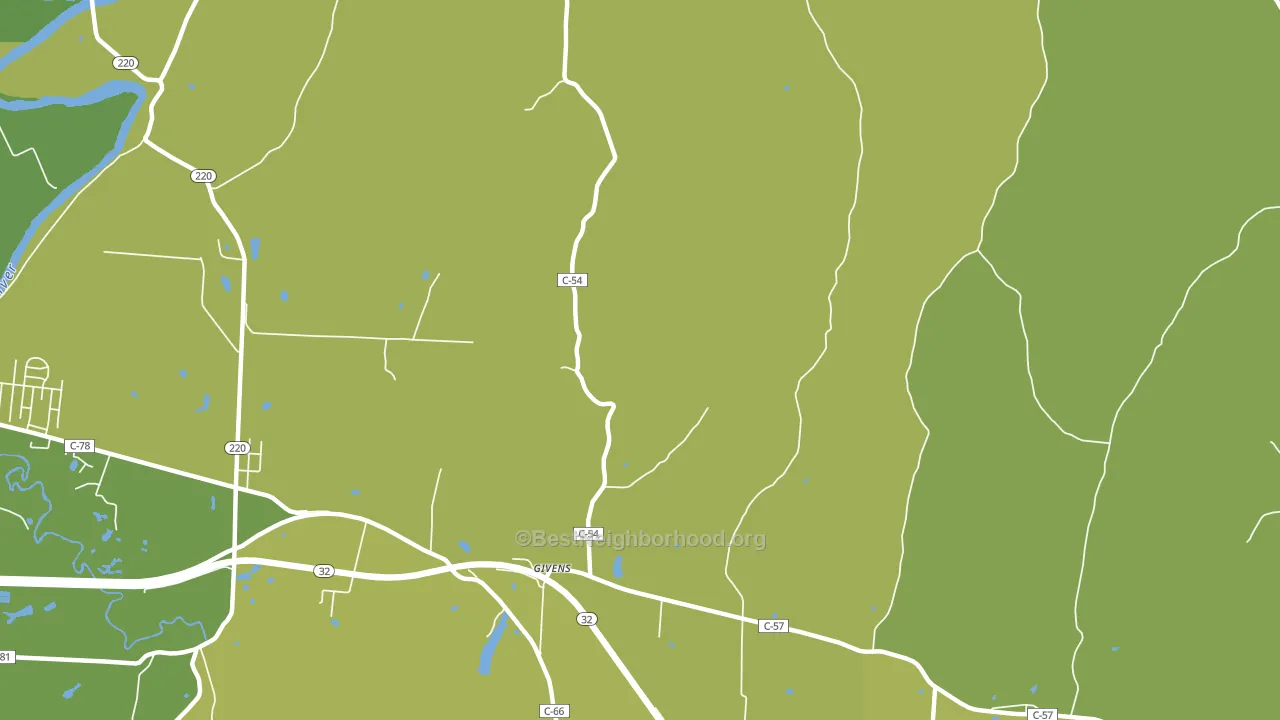 Givens, OH block-group voter-turnout map