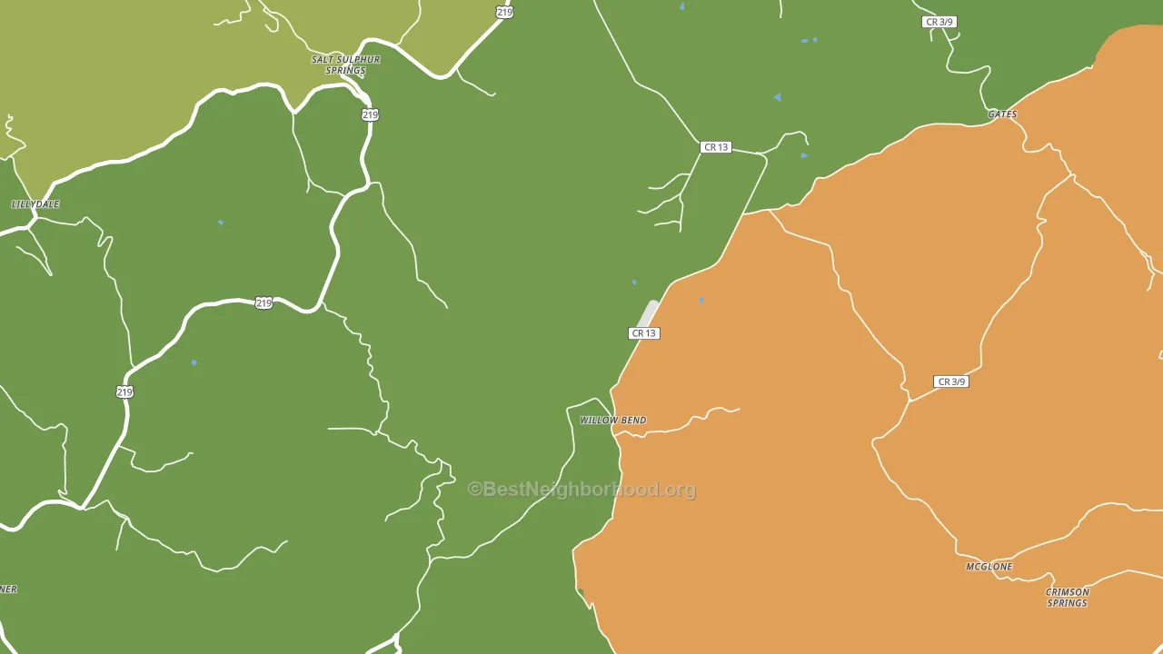 Glace, WV block-group voter-turnout map