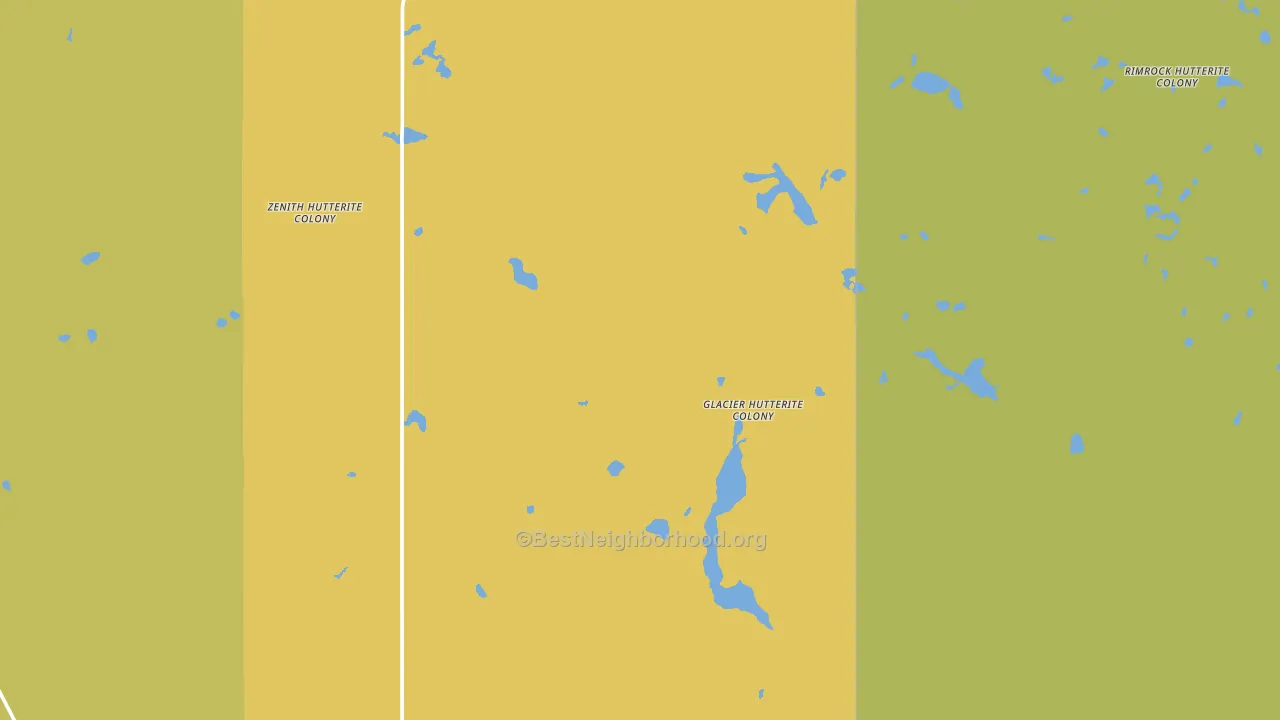 Glacier Colony, MT block-group voter-turnout map