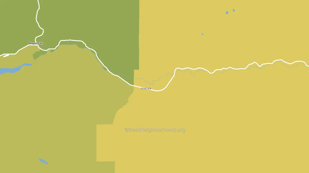 Glacier, WA block-group voter-turnout map