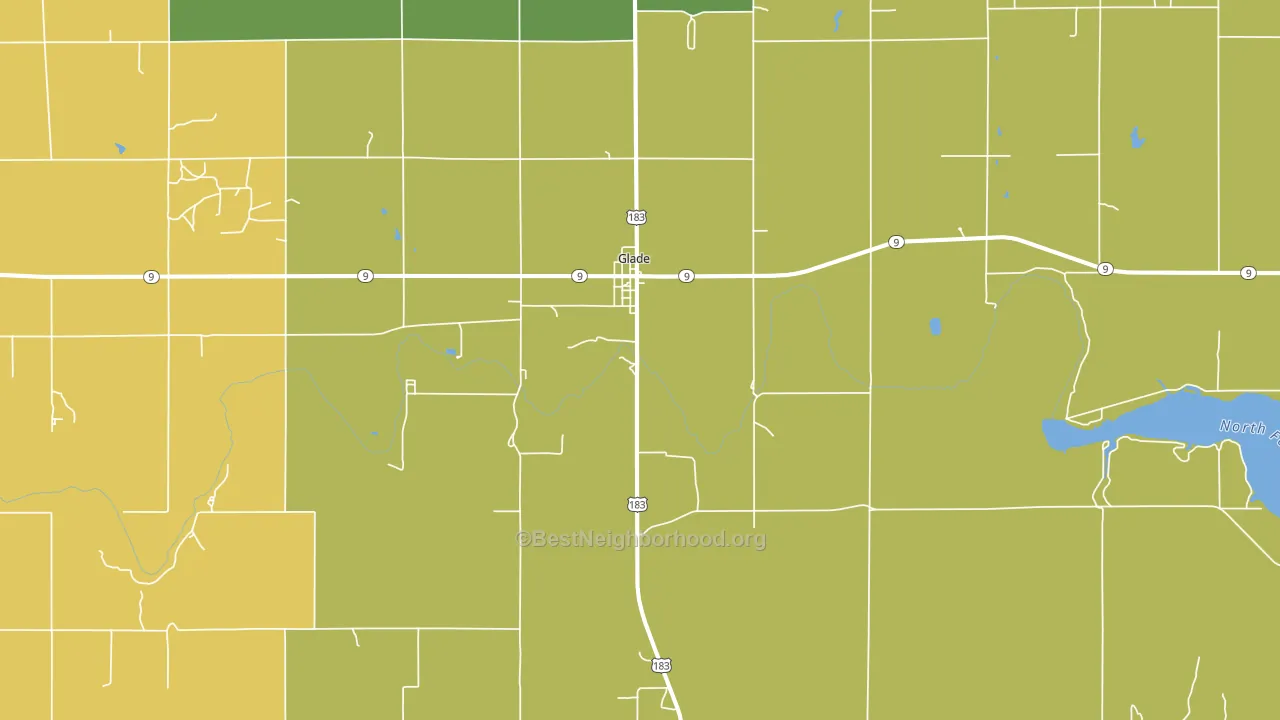 Glade, KS block-group voter-turnout map