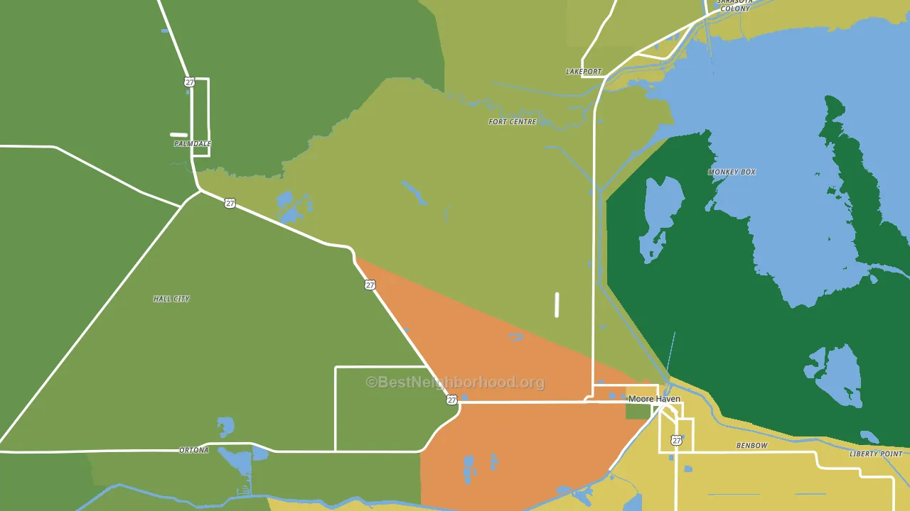 Glades County, FL block-group voter-turnout map