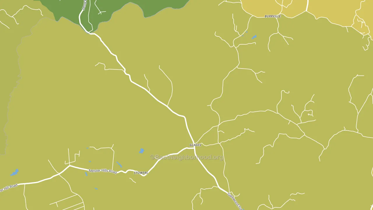 Glades, TN block-group voter-turnout map