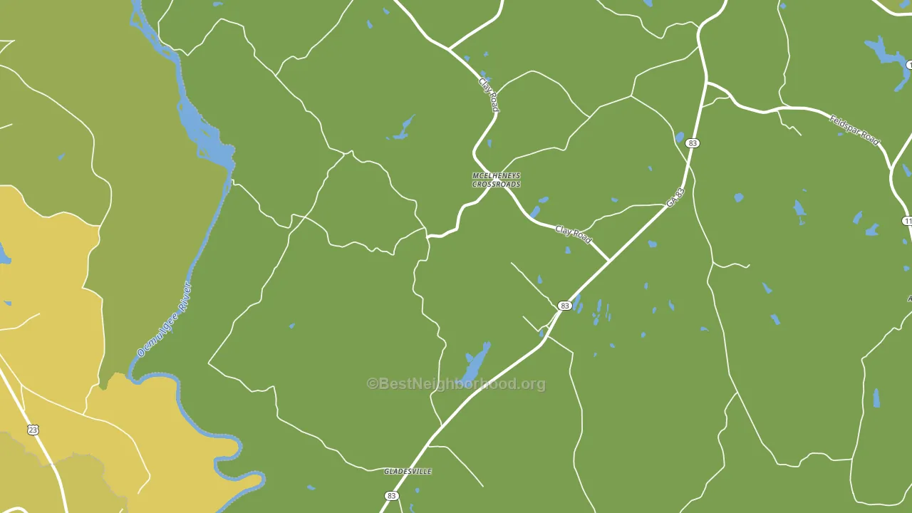 Gladesville, GA block-group voter-turnout map