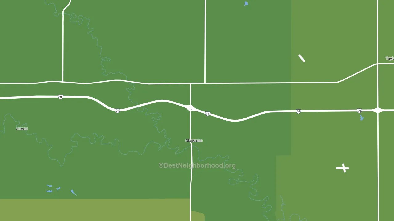 Gladstone, ND block-group voter-turnout map