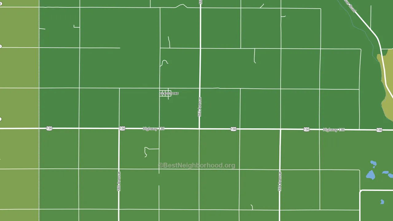 Gladstone, NE block-group voter-turnout map