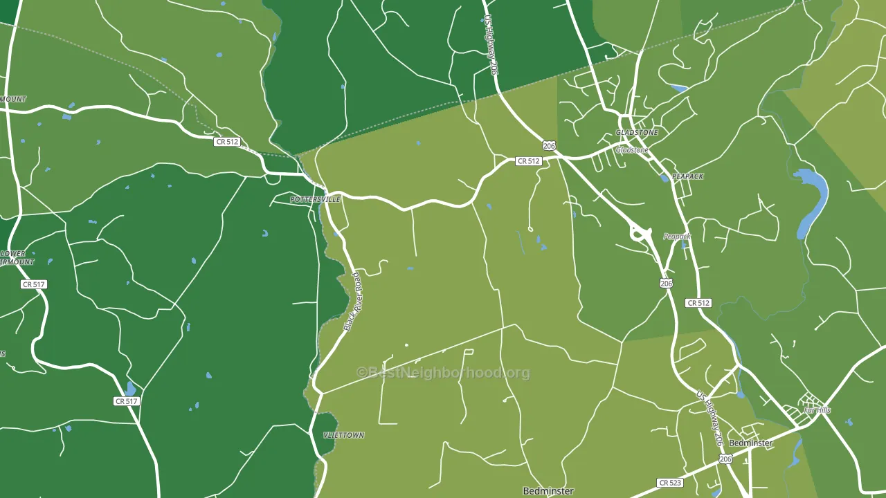 Gladstone, NJ block-group voter-turnout map