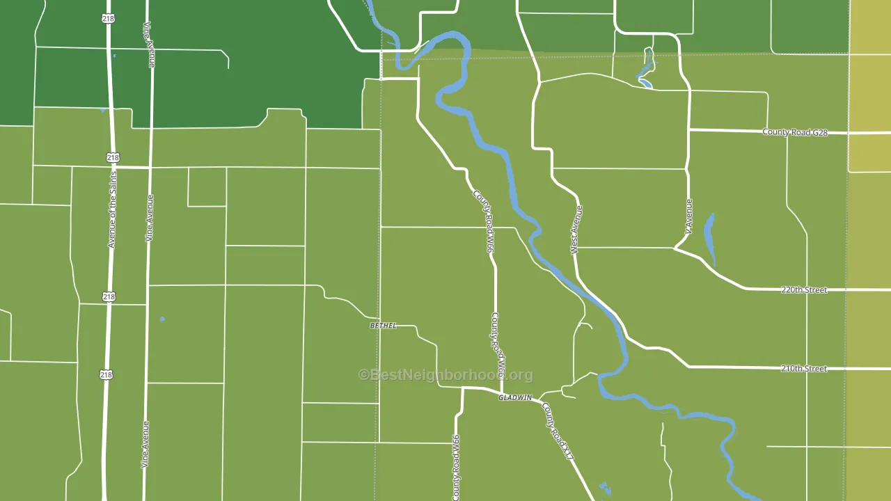Gladwin, IA block-group voter-turnout map