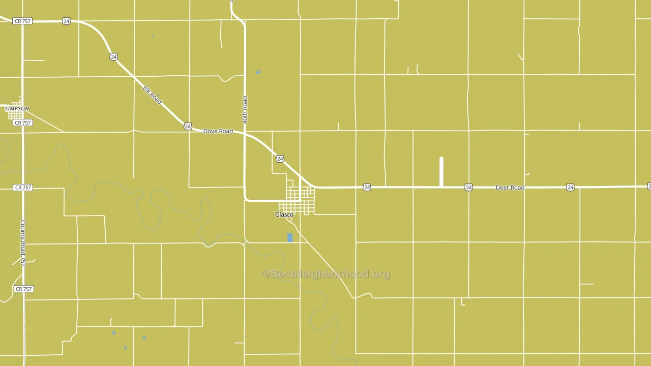 Glasco, KS block-group voter-turnout map