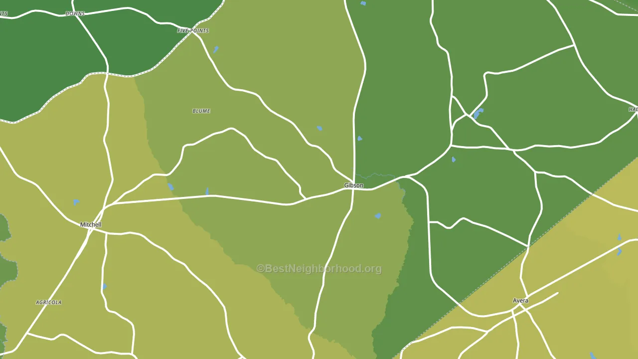 Glascock County, GA block-group voter-turnout map