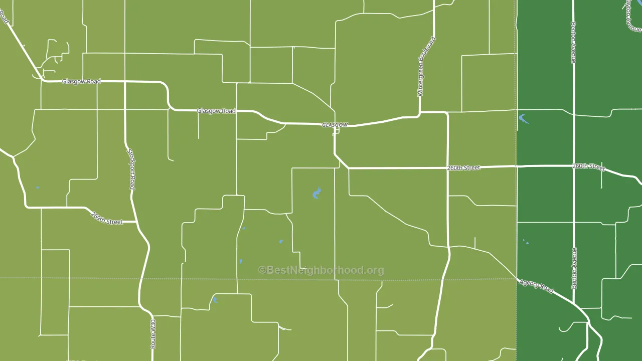 Glasgow, IA block-group voter-turnout map