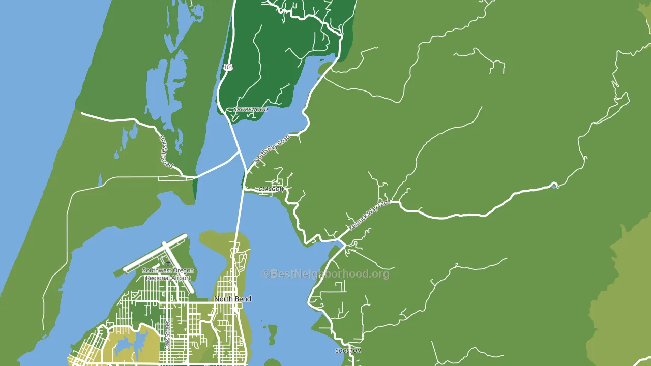 Glasgow, OR block-group voter-turnout map
