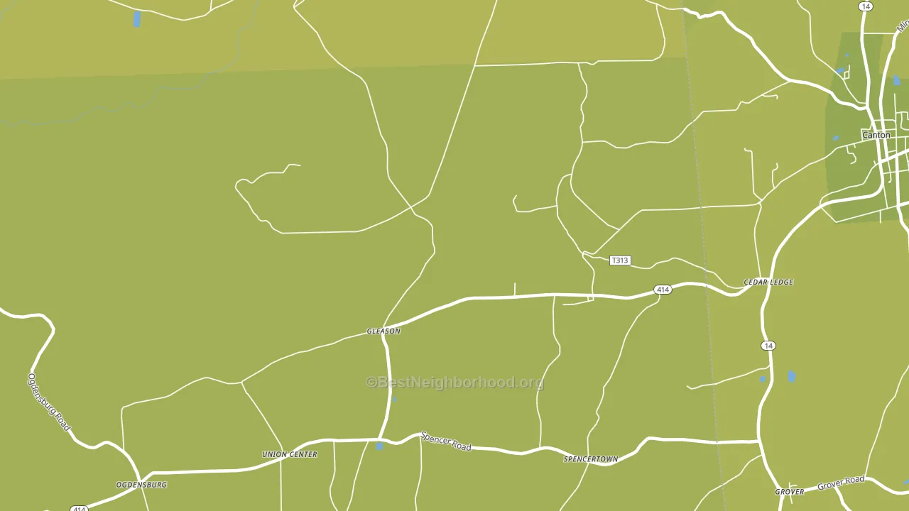 Gleason, PA block-group voter-turnout map