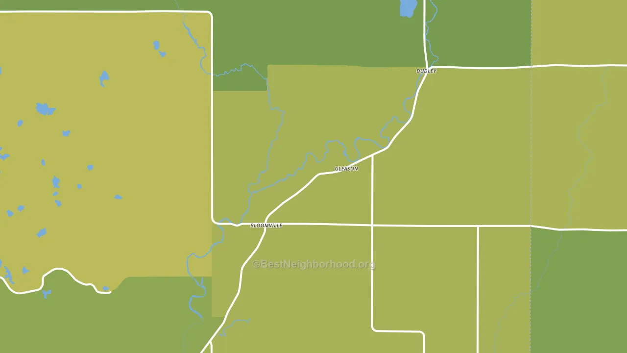 Gleason, WI block-group voter-turnout map