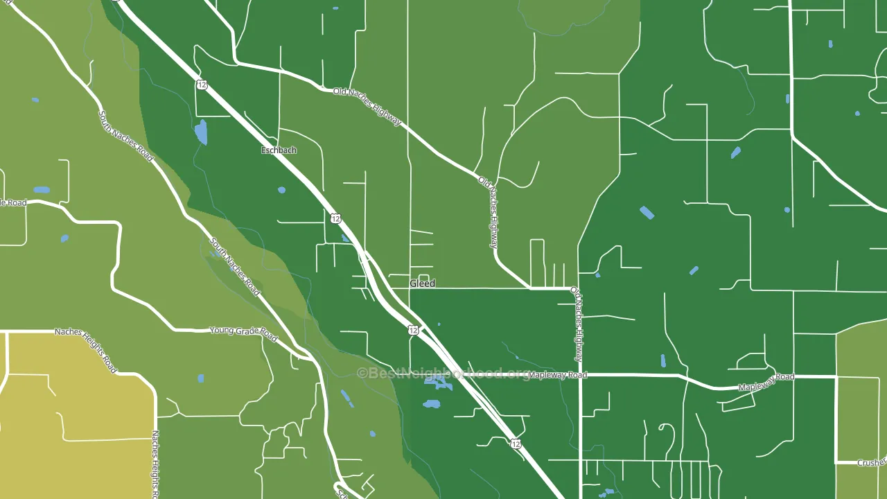Gleed, WA block-group voter-turnout map