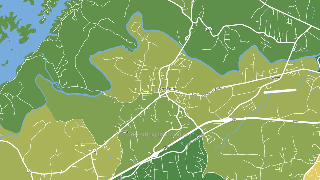 Glen Alpine, NC block-group voter-turnout map