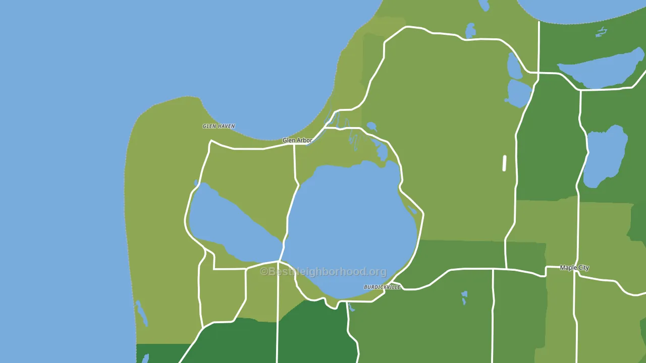 Glen Arbor, MI block-group voter-turnout map