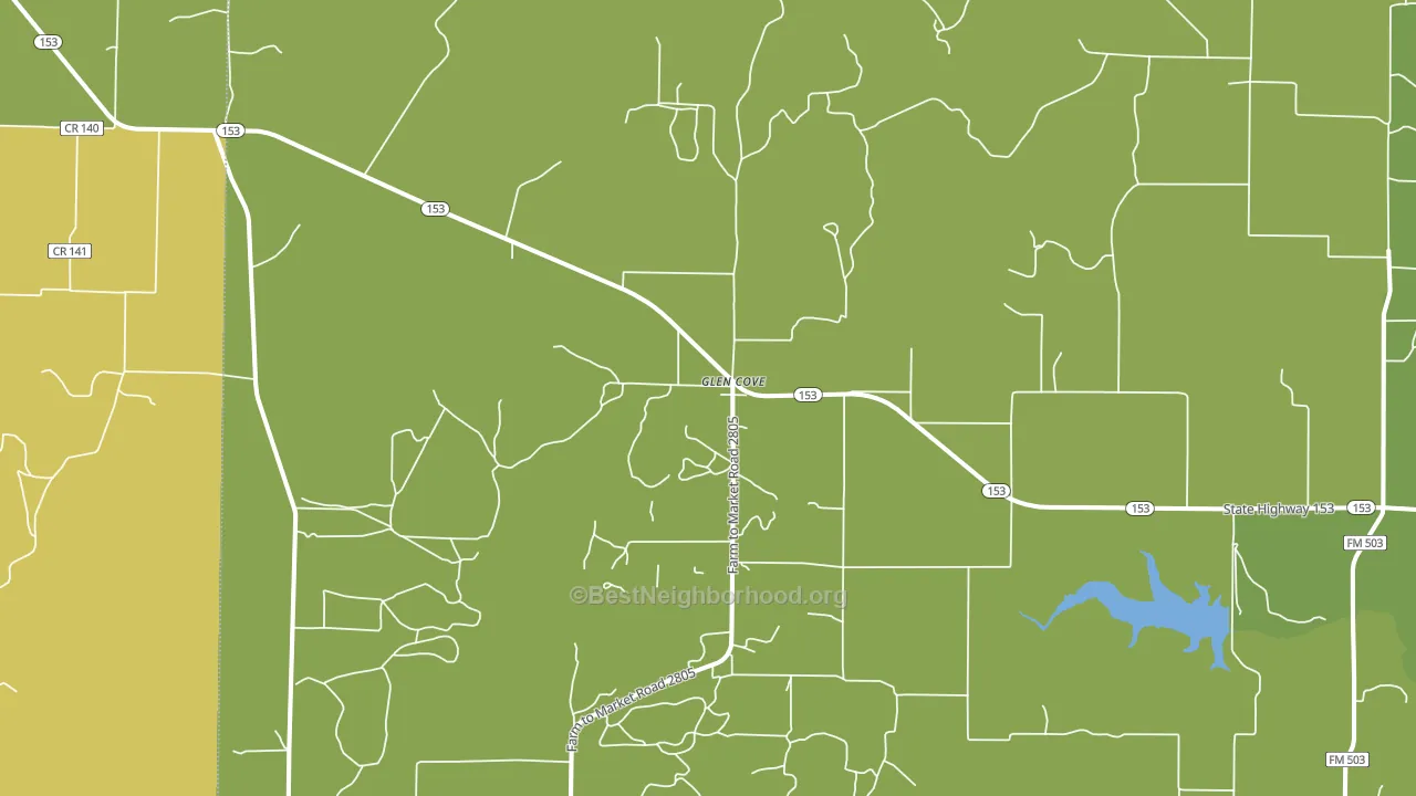 Glen Cove, TX block-group voter-turnout map