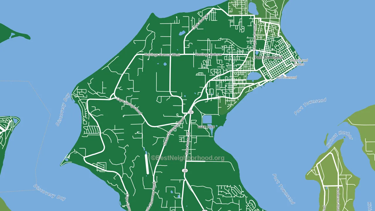Glen Cove, WA block-group voter-turnout map